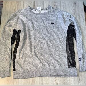 Victoria's Secret pink Gray and Black Sweatshirt crew crewneck sweater